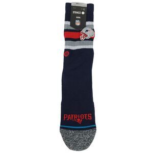 New England Patriots Stance NFL Large Crew Socks Navy Red‎ White Silver NWT